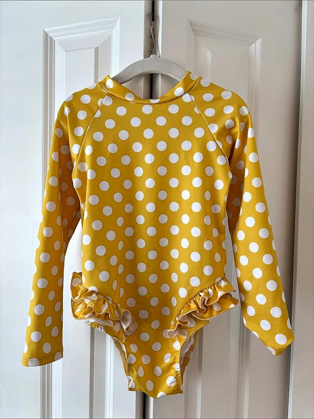 Imagine Perry/ Jilly Box Long Sleeve Ruffle Rashguard Swimsuit Girls 5/6